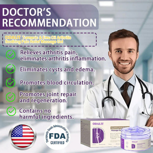 ✅[FDA-Registered & Clinical support] Official store: ODALIT® Turmeric & Emu Oil Arthritis Soothing Pain Relief Massage Gel(👨‍⚕️AAD Recommended)