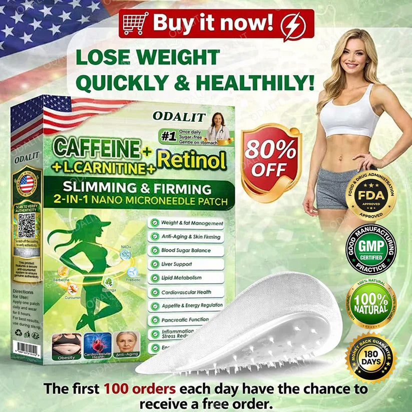 [ 2026 FDA-Registered & Official store] 🇺🇸 ODALIT® L-Carnitine × Retinol | Slimming & Firming 2-in-1 Nano Microneedle Patch 🔥 Obesity, Diabetes, Sleep Apnea, And Joint Issues⏳