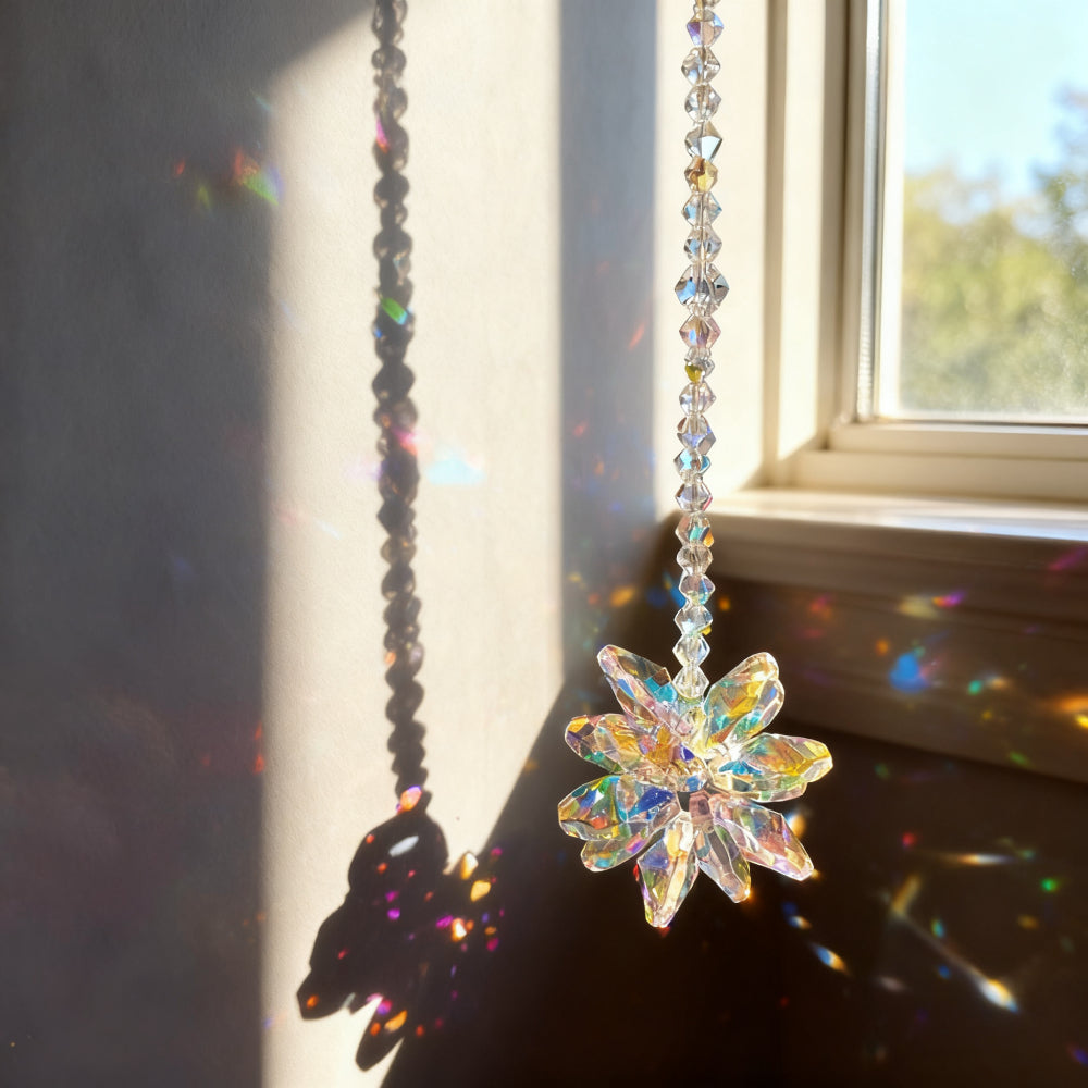 "Dancing Light & Rainbow" Crystal Pendant-Catch the Sunlight · Release the Rainbow · Brighten Every Space