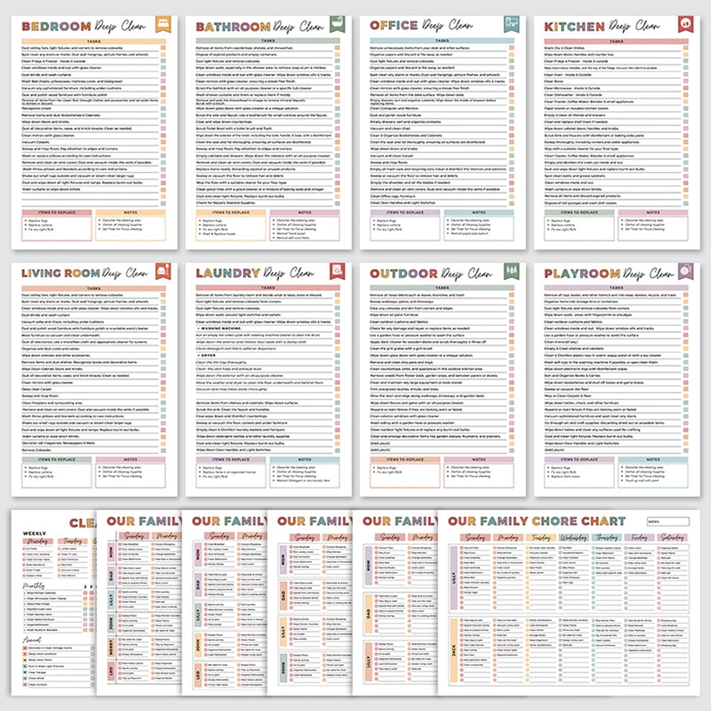 💕A4 Daily Focus Planner Notebook-Cleaning & Organizing Toolkit