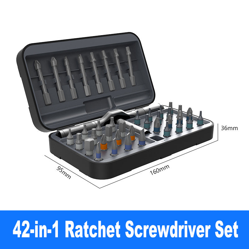 🔥🔥24 in 1 DlY Screwdriver Set Magnetic Compact and Portable Ratchet Screwdriver
