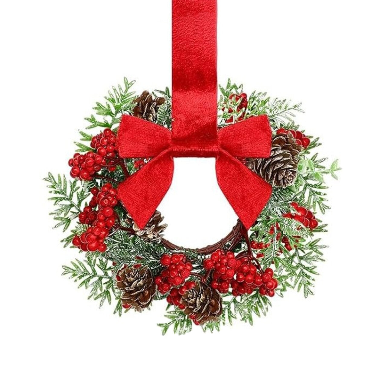 🎄 Early Christmas Sale🔥 Christmas Mini Cabinet Wreath with Bow