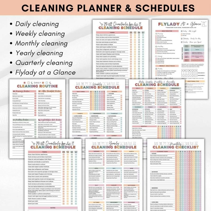 💕A4 Daily Focus Planner Notebook-Cleaning & Organizing Toolkit
