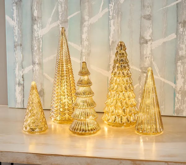 BFF Collection Set of 5 Illuminated Trees