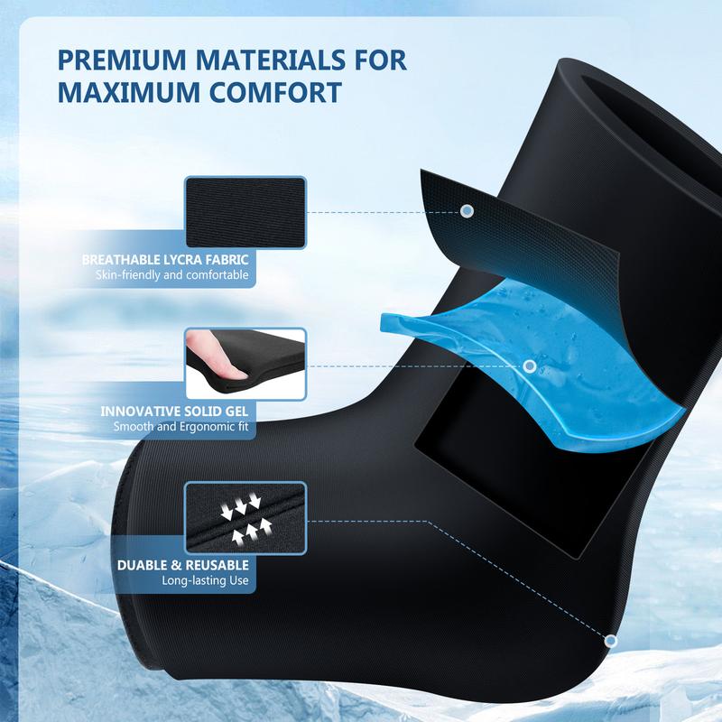 ❄️🔥ODALIT Cold & Hot Therapy Ankle Wrap: Flexible Gel Ice Pack for Fast Relief of Plantar Fasciitis, Sprains, and Swelling.