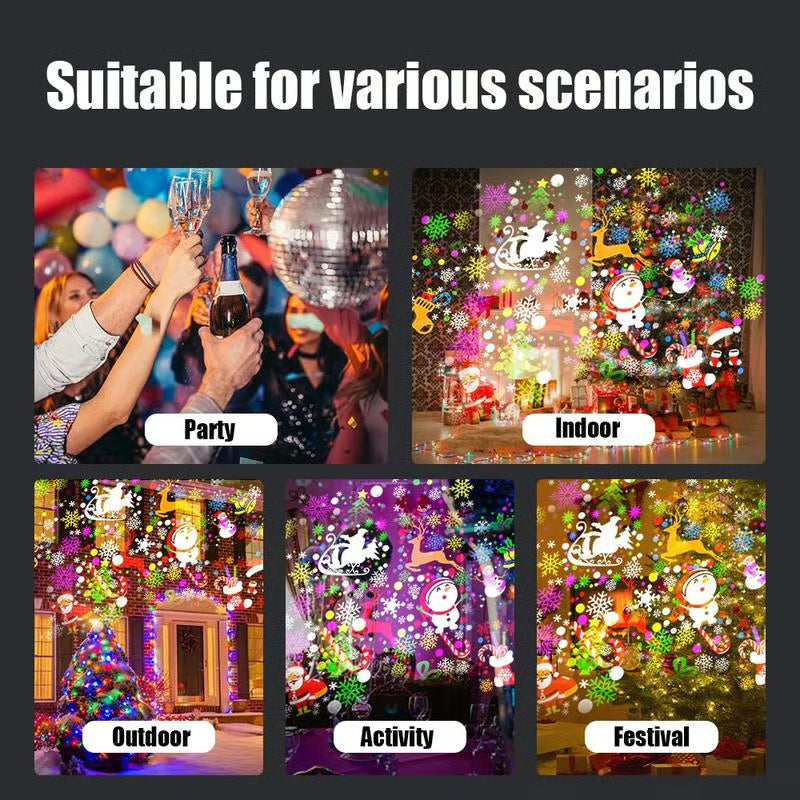 🎄✨LED Christmas Projection Lamp – 16 Patterns of Pure Holiday Magic!