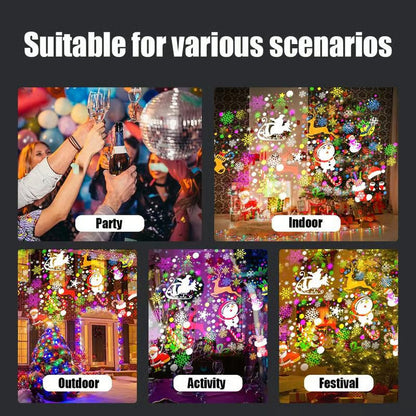 🎄✨LED Christmas Projection Lamp – 16 Patterns of Pure Holiday Magic!