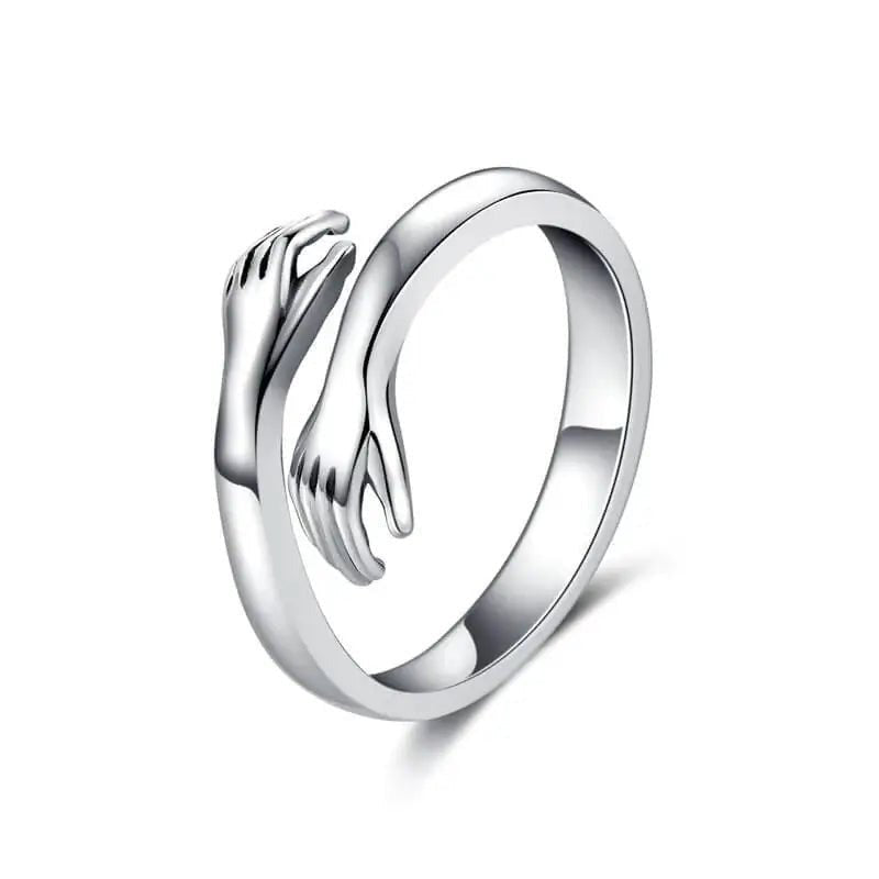 ❤️Love Embrace Couple Fashion Ring - Adjustable Opening💍