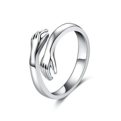 ❤️Love Embrace Couple Fashion Ring - Adjustable Opening💍